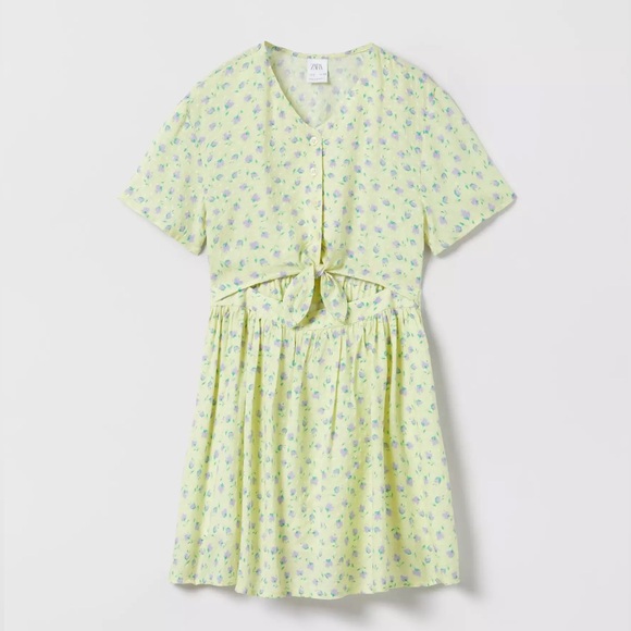 Zara Other - Zara kids Girls Cut Out flowers print knotted Dress